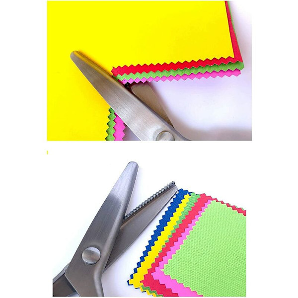 Sicksackssax 23,5 cm Professionell Sy Sax i Rostfritt Stål för Hantverk, Läder, Bomull, Papper, Tyg (Lila)