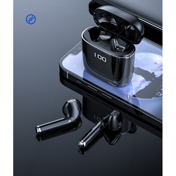 Smarta Sport Stereo In-Ear Hörlurar (Svart Digital Display)