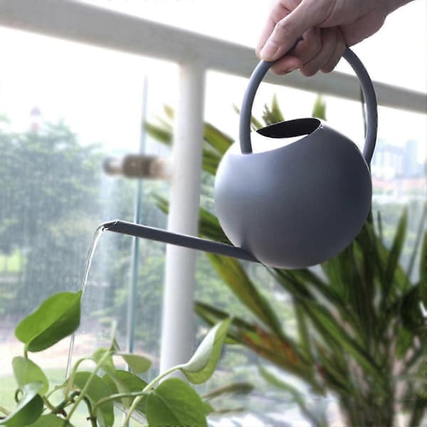 Holdbar 400 ml vandkande i rustfrit stål til indendørs og udendørs planter Black
