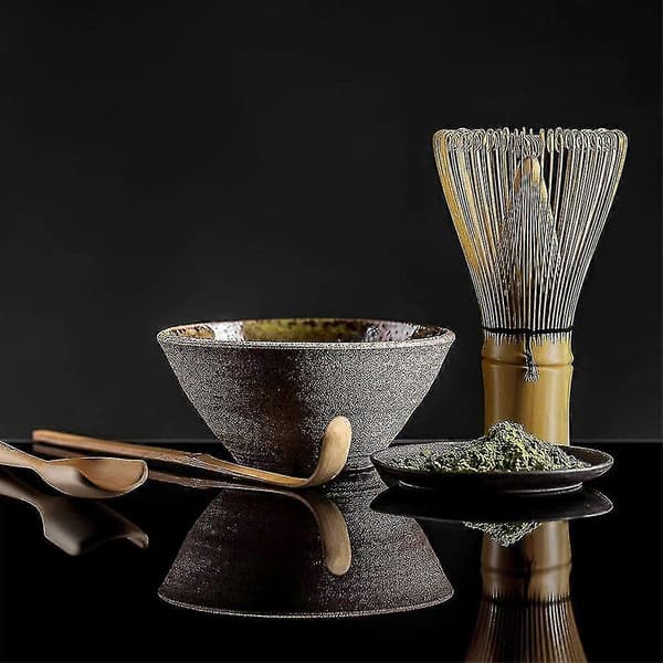 Traditionelt bambus Matcha piskeris sæt inkluderer ske og teske