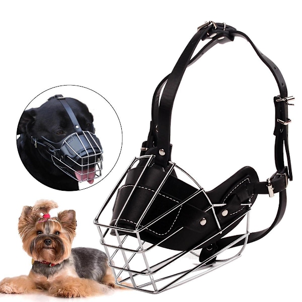 Metal Hundemund Justerbar Anti-Gø Anti-Bid Hundemund Egnet til Store, Mellemstore og Små Hunde M