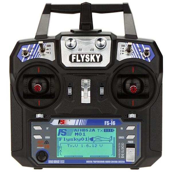 Flysky Fs-I6 Afhds 2A 2.4Ghz 6Ch Radiosender System Til Rc Helikopter Svævefly Med Fs-Ia6 Mode 2 Modtager