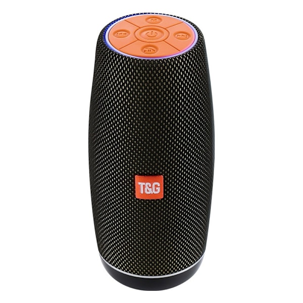 Stereo Trådløs Bluetooth Audio Udendørs Bærbar Audio Kort Radio (Sort Guld),