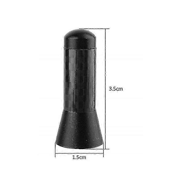 3,5 cm sort kulfiberantenne til bil i aluminiumskonstruktion