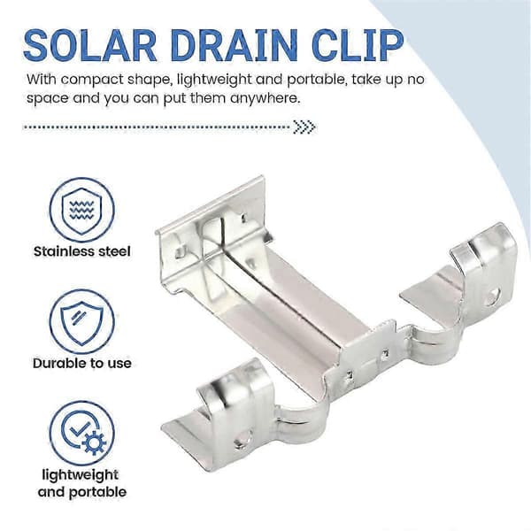 20 STK Solcellepanel Drænspænde Overfladeplade Solpanel Vanddrænklips til Solpanel 35mm 35mm