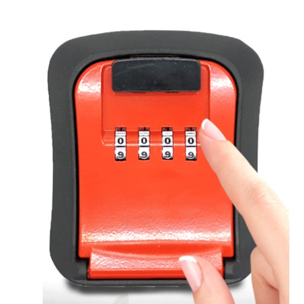 Nyckellåda, Metall Kombinations Nyckellåda, Kombinationslåsbox (Gul)