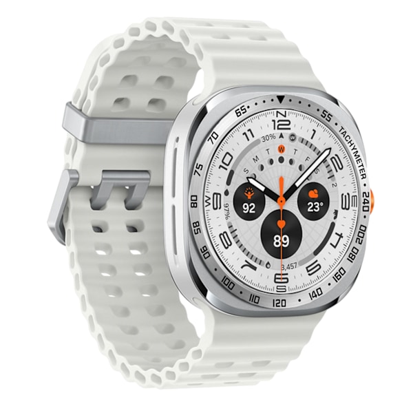 Bezel i rostfritt stål för Samsung Galaxy Watch U Silver + svart Sølv + Sort