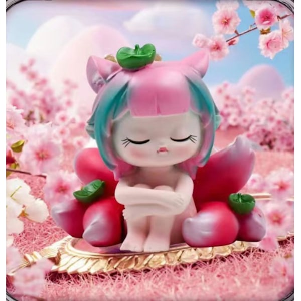 Sød Ræv Resin Figur Dekoration (En Tilfældig Blind Box)