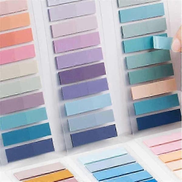 2400 stk. sidemarkører, Morandi Sticky Note Tabs Farvede Skrivbare og Flytbare Bogmærker S As Shown