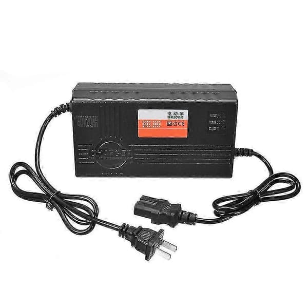 60V 20Ah Motorcykel Batterioplader til El-cykler - 6 LED Display Sort Black