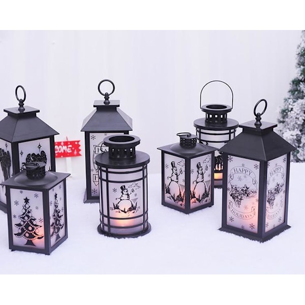 Juldekorationstillbehör, julklappar, juldekorationer, flamlampor, runda, julgranar