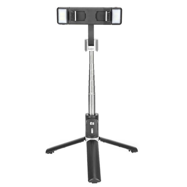 Stativ Selfie Stick med lys Mobiltelefon Trådløs Bluetooth Foldbar Mini StandSort