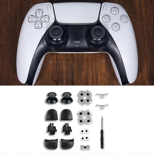 Til Ps5-controller L1-r1 L2-r2 Trigger-knapper 3d-analog Stick + Ledende Gummiknap Skruetrækker Reparationssæt Holdbart