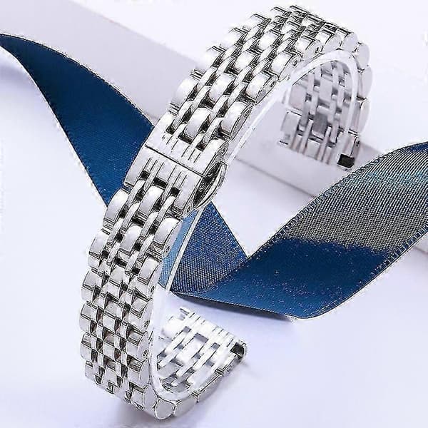 14 mm 7-perle metalrem til Garmin Lily 2 urudskiftningsrem Silver