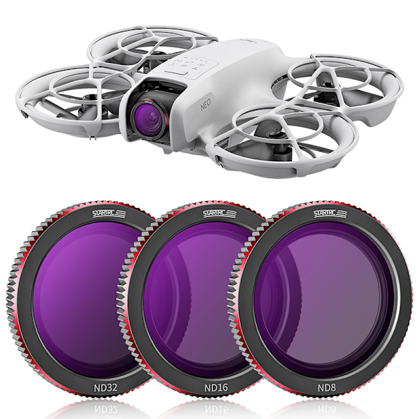 DJI Neo filtersæt med CPL, ND8, ND16, ND32 filter
