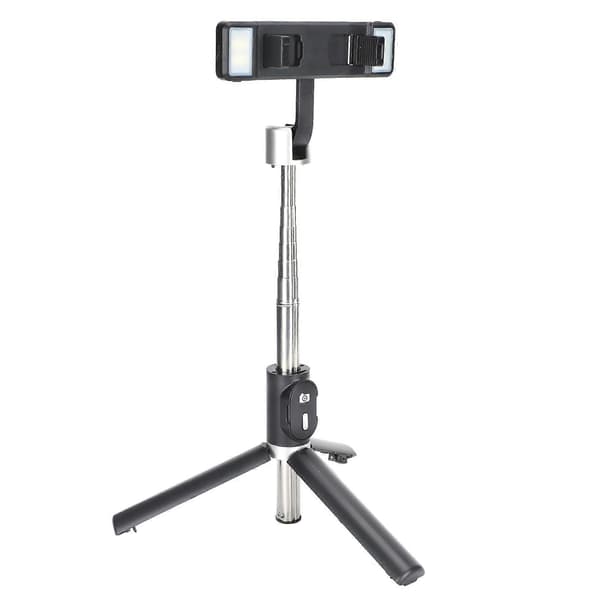 Stativ Selfie Stick med lys Mobiltelefon Trådløs Bluetooth Foldbar Mini StandSort
