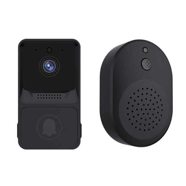 Sort Trådløs Video Dørklokke Hjem HD Nattesyn Musik Dingdong Elektronisk Video Intercom Wifi Smart Dørklokke