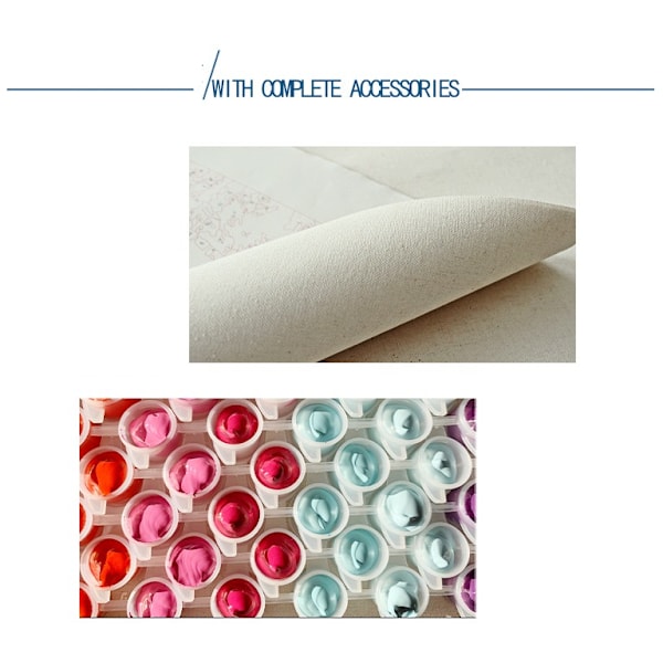 DIY Väggdekor Digital Oljemålning Hjort Handmålad Heminredningsbild med Ram (Blomsterhjort) (40*50),