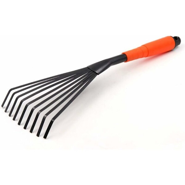 Haverive 40 cm 9 Tands Stål Håndrive Bladrive med Ergonomisk Komfortgreb og Rustbestandig - Professionelt Haveredskab