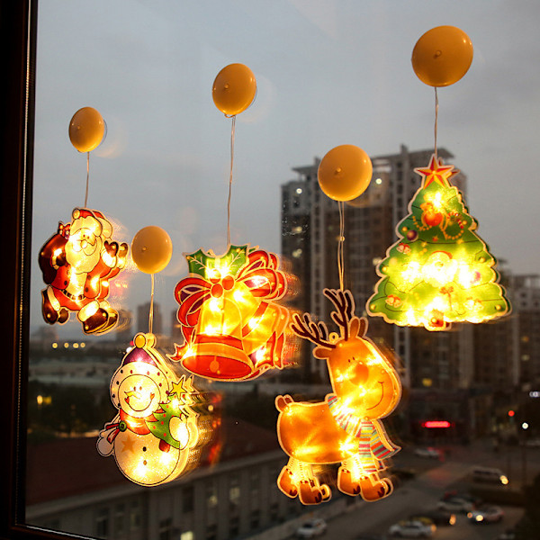 LED Juledekorationslys (Julemanden leverer gaver)
