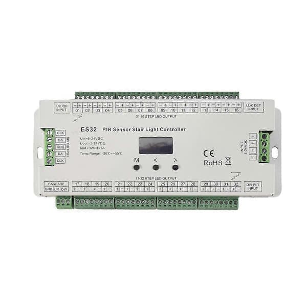 ES32 Model 32-kanals PIR-sensor trappelys-controller til nem installation