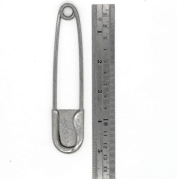 Extra stora säkerhetsnålar 10 cm 15 st för läderdukshantverk