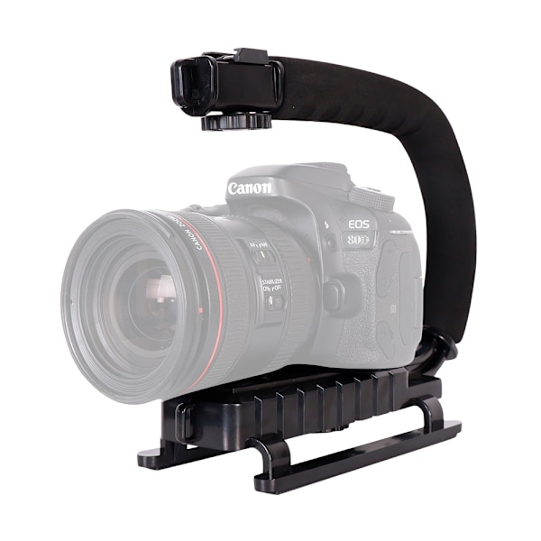 DSLR-kamera C-Type Hot Shoe Stabilizer med U-Type Single Hot Shoe