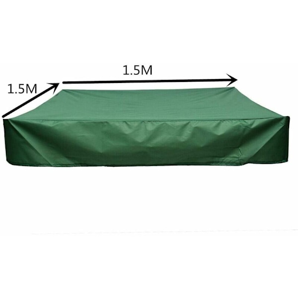 150x150 cm hiekkalaatikon suojus hiekkalaatikolle kiristysnyörillä, vedenpitävä hiekkalaatikko ranta puutarha - vihreä