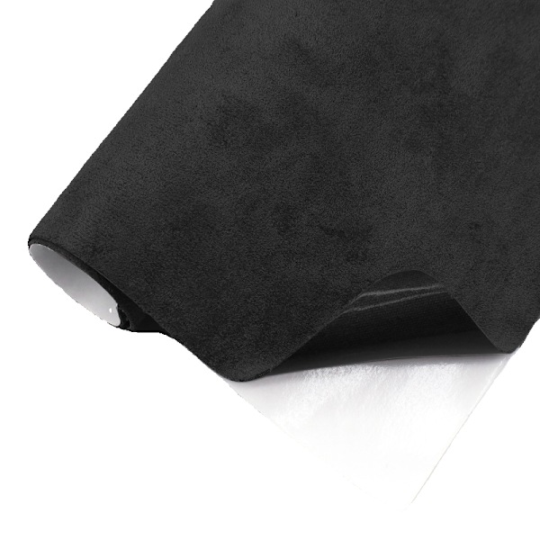 Självhäftande mockatygpatch Svart Svart XL