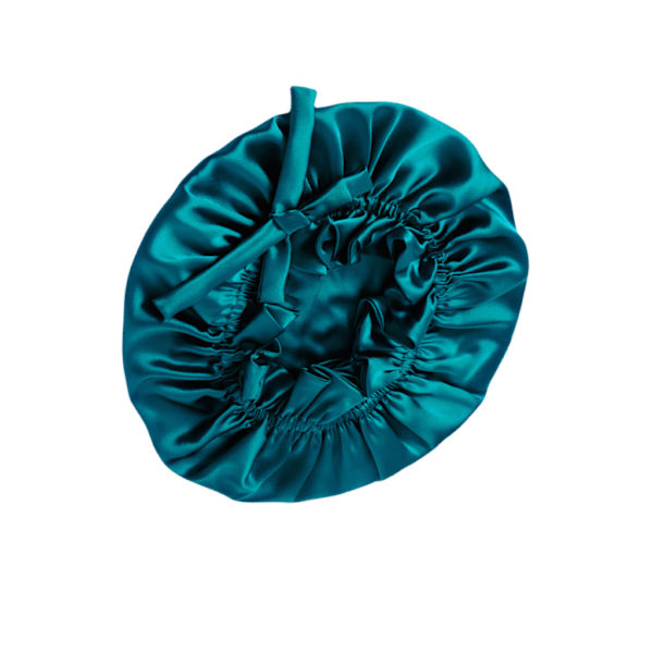 Lyxig Double Layer 16 Momme Silk Sleep Cap Blå Blå