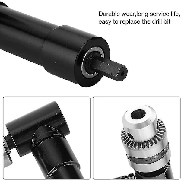Vinkelborrchuck, 90 Självåtdragande Vinkelchuck, 1-10mm Elektrisk Axel, Borrförlängningsverktyg, för Trånga Utrymmen