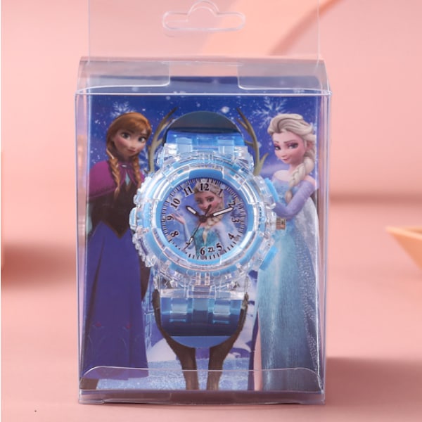 Prinsessa Sarjakuva Värikäs Välkkyvä Valoisa Lasten Kello (Tyyppi D),