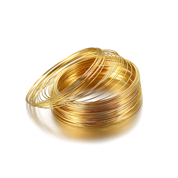 Minnesstålspiral, 0,6 mm tråddiameter, 100 slingor/förpackning, 44 g Guld Guld