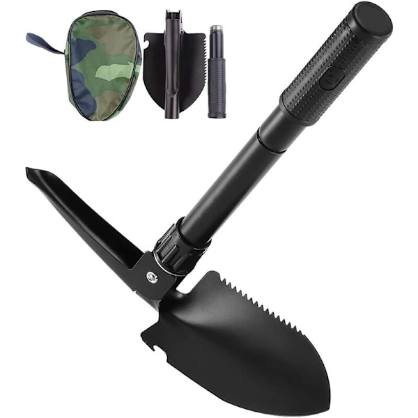 Multifunktionell hopfällbar spade militär stål mini spade verktyg för trädgård camping vandring backpacking fiske överlevnad