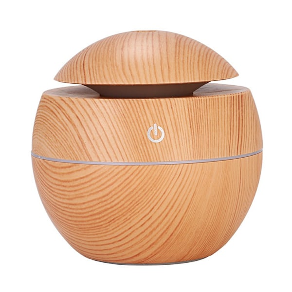USB Bil Aroma Diffuser Luftfugter Træstruktur (Lys Træstruktur)