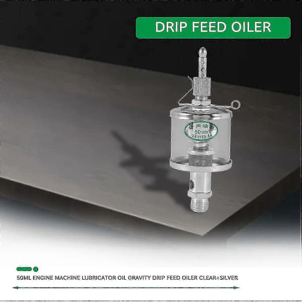 50mL Motor Maskine Smøreolie Dryp Foder Olie Klar+Sølv Dryp Foder Olie