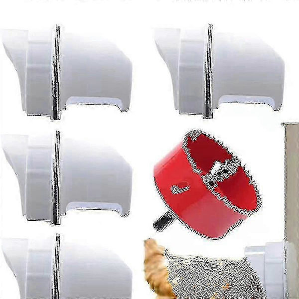 Set med 5 Regnsäkra Foderportar för Fjäderfä