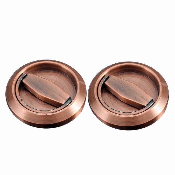 304 Stål Brandsäkra Dörrknoppar 2st Stöldskydd Skjutdörrshandtag Röd Brons Red Bronze