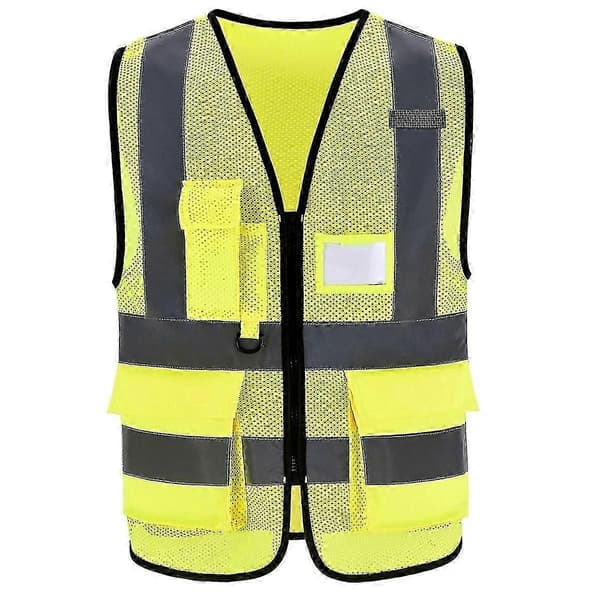 Reflexväst, XXL, Mesh, Gul