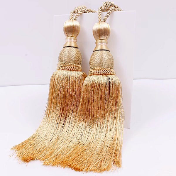 Beige Gardinreb 2 stk