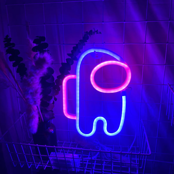 LED-neonvalot, luovat neonhuoneen koristevalot (Astronaut Blue Powder),
