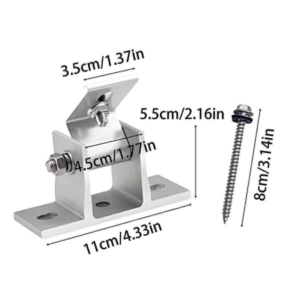 Solpanelholder med justerbar 0-60 vinkel til modulinstallation