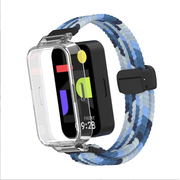 Redmi Band 3/9 Active -ranneke nylonista magneettilukolla Blå Blå