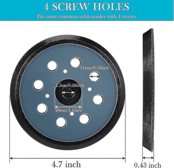 125 mm 8-hullers krog- og løkkeslibepuder Erstatning 2 stk. til orbitalsliber
