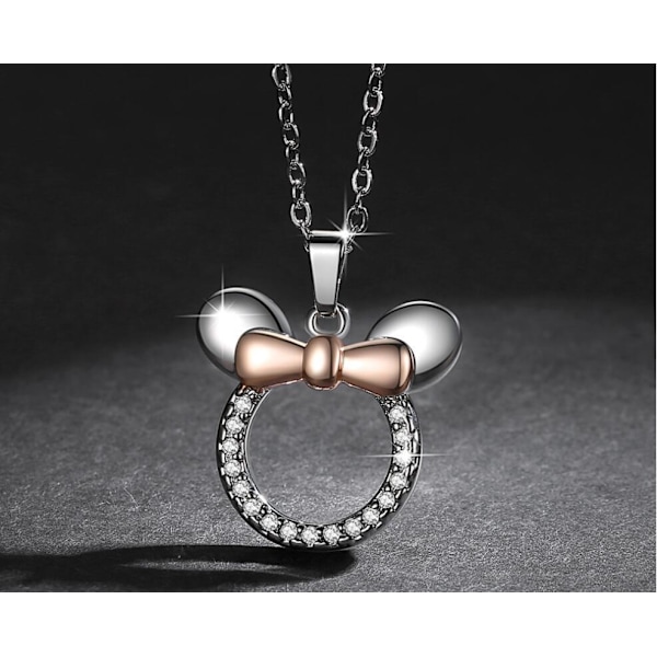 Øreringe+halskæde Mouse sæt Sølv Silver Necklace+Earrings