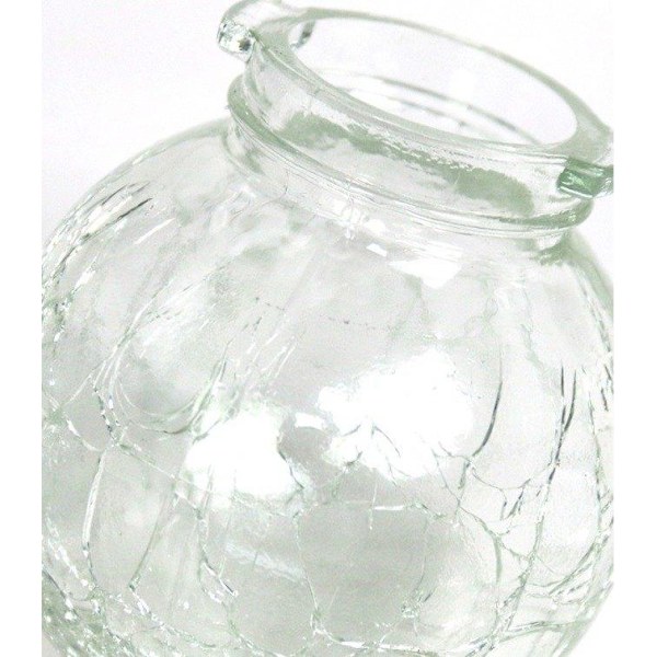 Solcellsdriven utomhusljuskrona murarburk glasburk gräsmatta balkong LED sprucken glaskula hängande lampa,