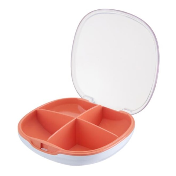 Liten Portabel Transparent Visuell Pillbox * 2 (4 Vita Fack)