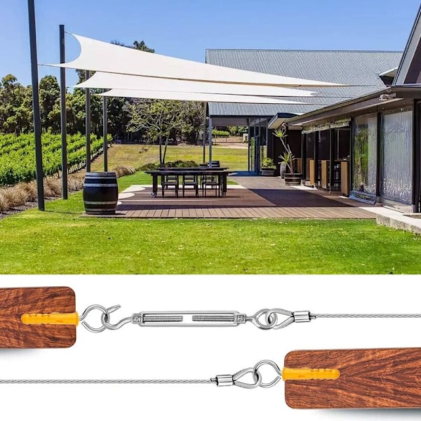 230 meter PVC-mantlat rostfri stålkabelpaket + tillbehör