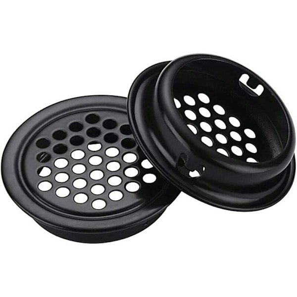 Sort rustfrit stål køleventiler 35 mm flad åbning
