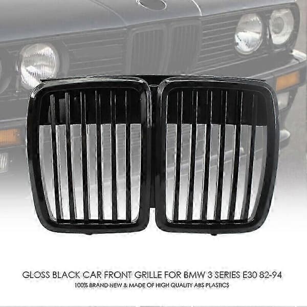 Front Hood Nyregrill Grill Sort Til E30 Frontgrill 3-serie M3 1982-1994 (blank sort)